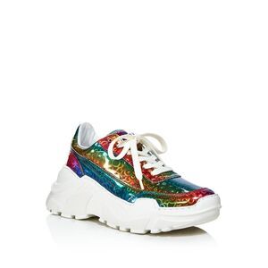 JOSHUAS Womens White 1-1/2" Platform Zenith 3d Donna Wedge Athletic Sneakers 38